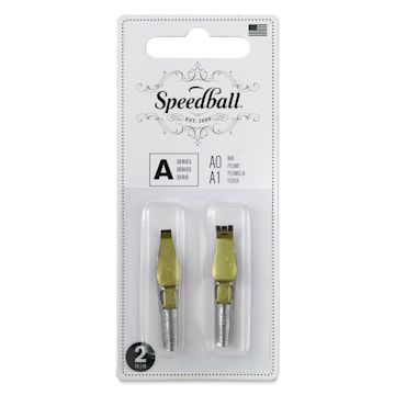 Open in modal - Speedball Broad Edge A-Series Square Calligraphy Nibs - A0 and A1, front of the packaging