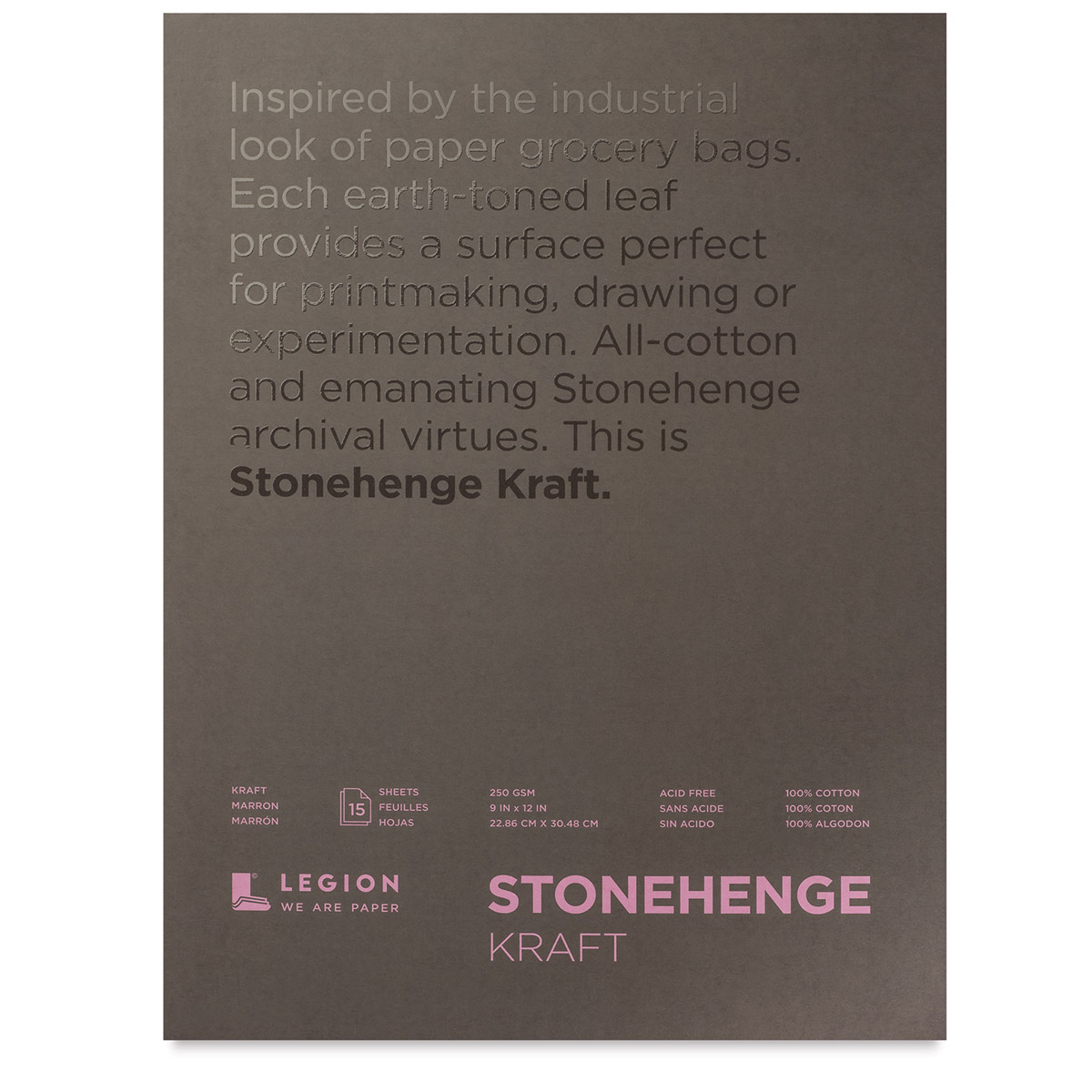 Stonehenge Paper 15 Sheet Pad 9x12 - White