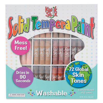 Kwik Stix Tempera Paint - Global Skin Tone Colors, Classpack Set of 72 (Front of package)