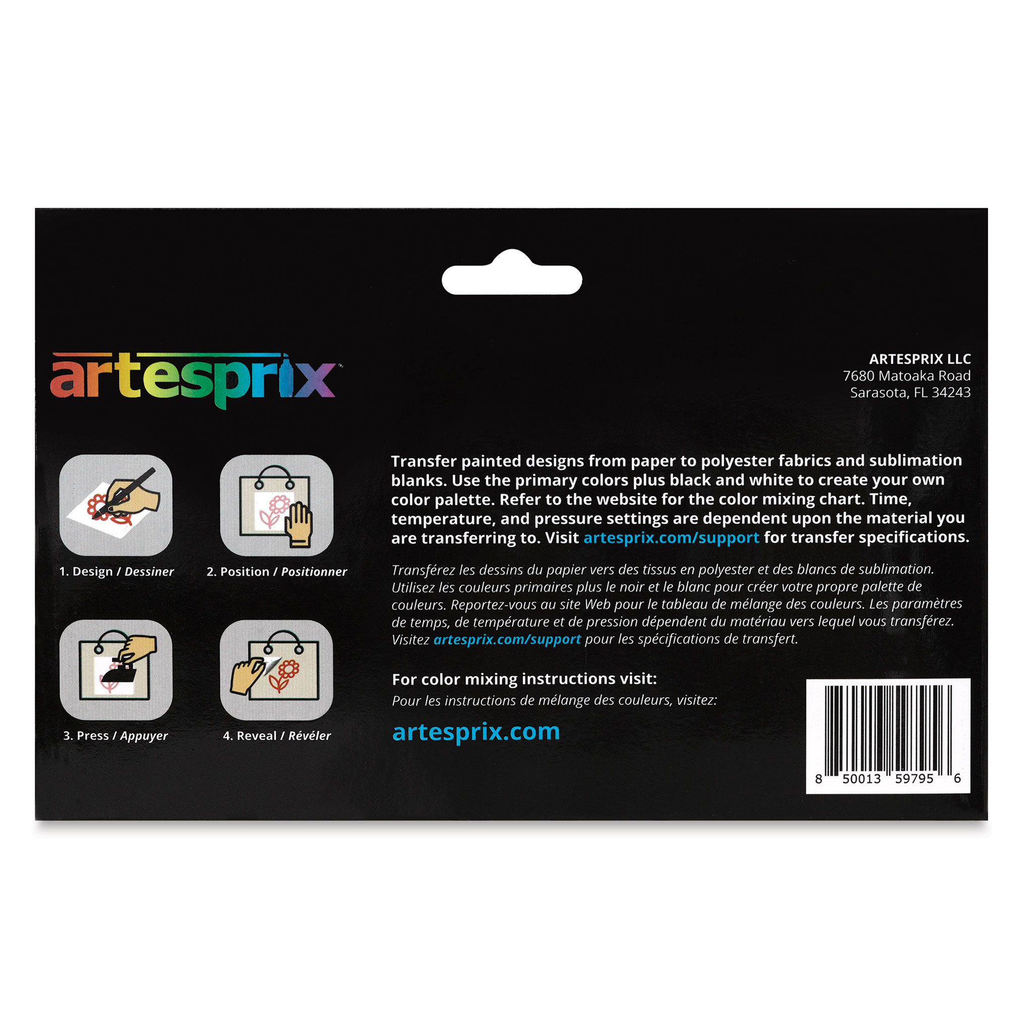 Artesprix Sublimation Acrylic Paints - Basic Set of 5, 2 oz