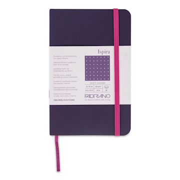 Open in modal - Fabriano Ispira Soft-Cover Notebook - Purple, 3-1/2" x 5-1/2", Dot Grid, front cover