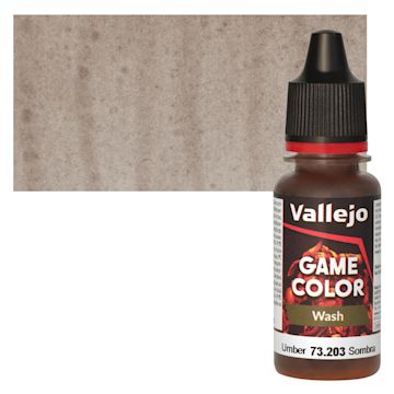 Open in modal - Vallejo Game Color Acrylic Paint - Umber - Bottle and Swatch