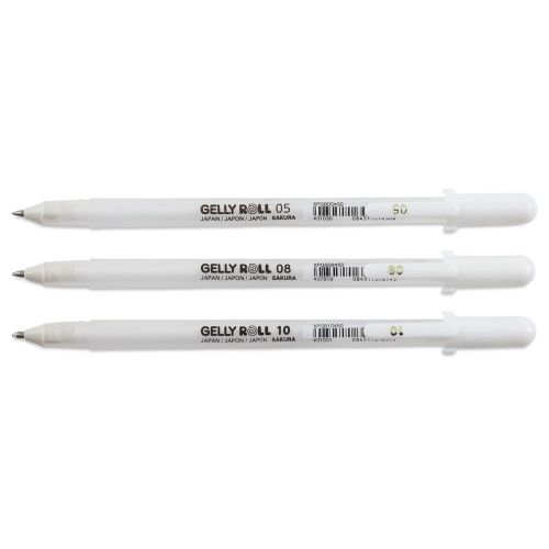sakura gelly roll white gel pens