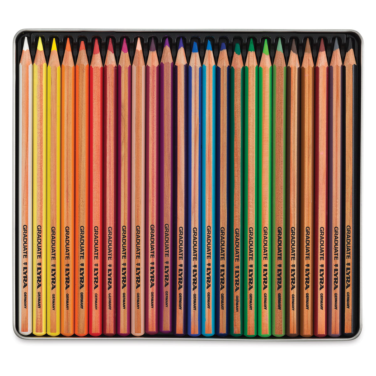 24 crayons de couleur LYRA Graduate - 3,8 mm - Crayon couleur adulte -  Creavea