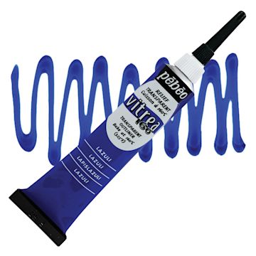Open in modal - Pebeo Vitrea 160 Outliner - Lazuli, Outliner, 20 ml tube and swatch