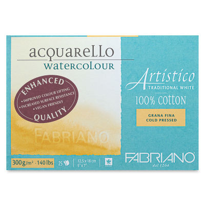 Fabriano Artistico Enhanced Watercolor Block - Traditional White, Cold Press, 5" x 7"