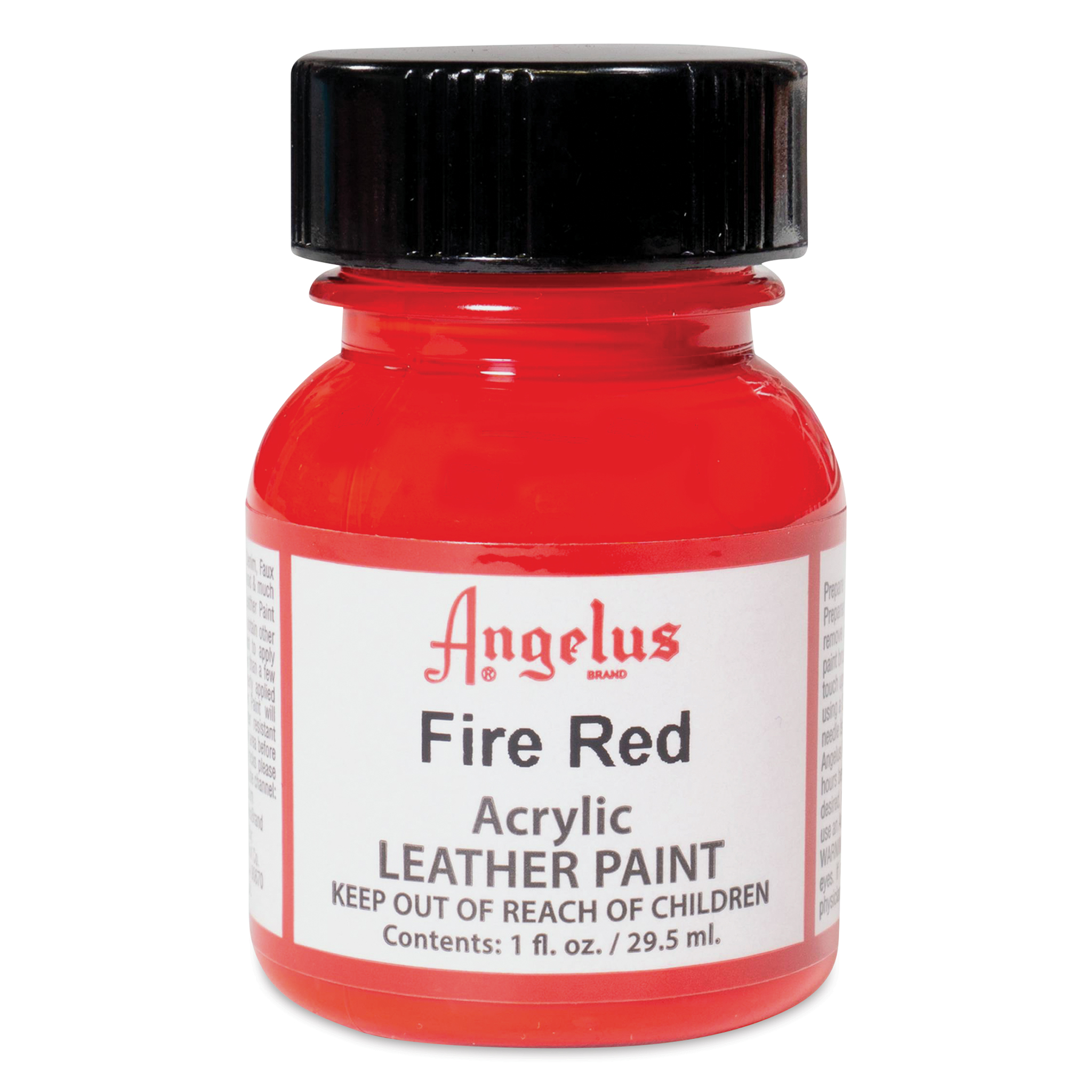 Angelus Acrylic Leather Paint - Fire Red, 1 oz