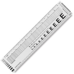 Westcott Flexible Typesetter's Ruler - Angled ruler with markings of various scales and type sizes