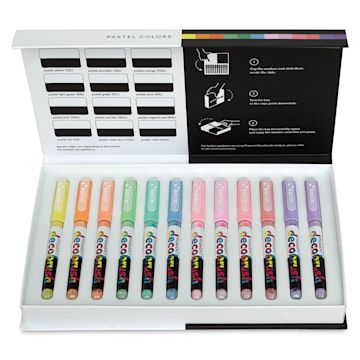 Open in modal - Karin Pigment Decobrush Markers - Pastel Colors, Set of 12 (open box with markers)