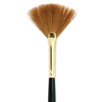 Open in modal - Silver Brush Renaissance Red Sable Brush - Fan, Long Handle, Size 2 close up