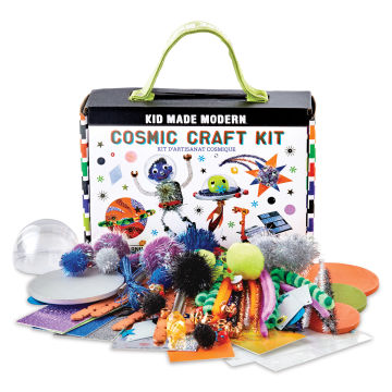 Kid Made Modern Cosmic Craft Kit (Contents displayed in front of box)