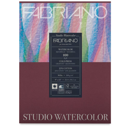 Blick Studio Watercolor Pad - 9 inch x 12 inch, 140 lb, Tapebound, 15 Sheets, Size: 9 inch x 12 inch, 140lb, 15 Sheets
