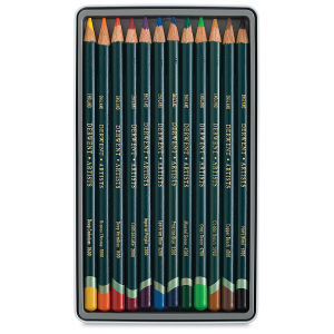 Derwent Artist Pencil Set - Tin Box, Set of 12 (set contents)