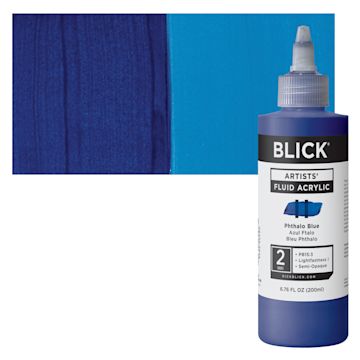 Open in modal - Blick Artists’ Fluid Acrylic - Phthalo Blue swatch