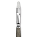 Escoda Perla Toray White Synthetic Brush - Bright, Short Handle, Size 10
