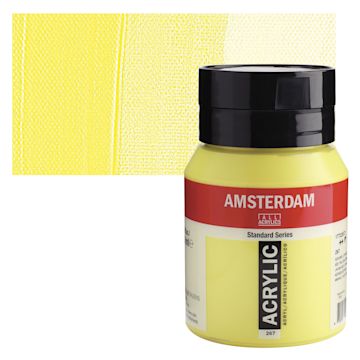 Open in modal - Amsterdam Standard Series Acrylic - Azo Yellow Lemon, 500 ml bottle and swatch