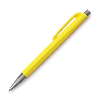Open in modal - Caran d'Ache Infinite Ball Point Pen - Lemon Yellow, Blue Ink