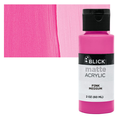 Blick Matte Acrylic - Pink Medium, 2 oz bottle