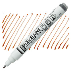 Pebeo Porcelaine 150 Paint Marker - Earth Brown, Fine Point