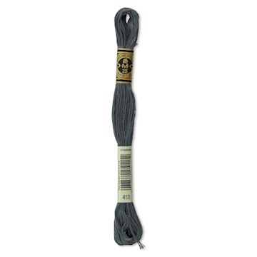 Open in modal - DMC Cotton Embroidery Floss - Dark Pewter Gray, 8-3/4 yards (Front of label)