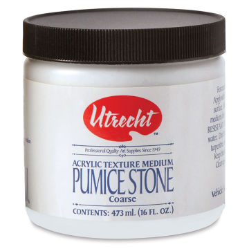 Utrecht Pumice Stone Gel - Front of 16 oz Jar shown
