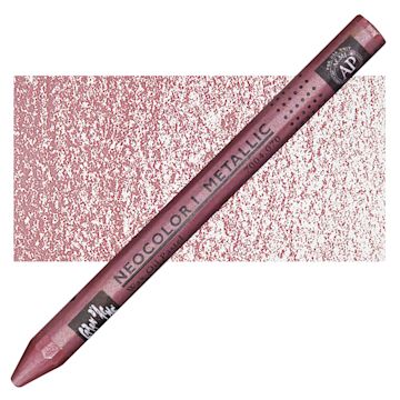 Open in modal - Caran d'Ache Neocolor I Wax Pastel - Scarlet, Metallic pastel and swatch