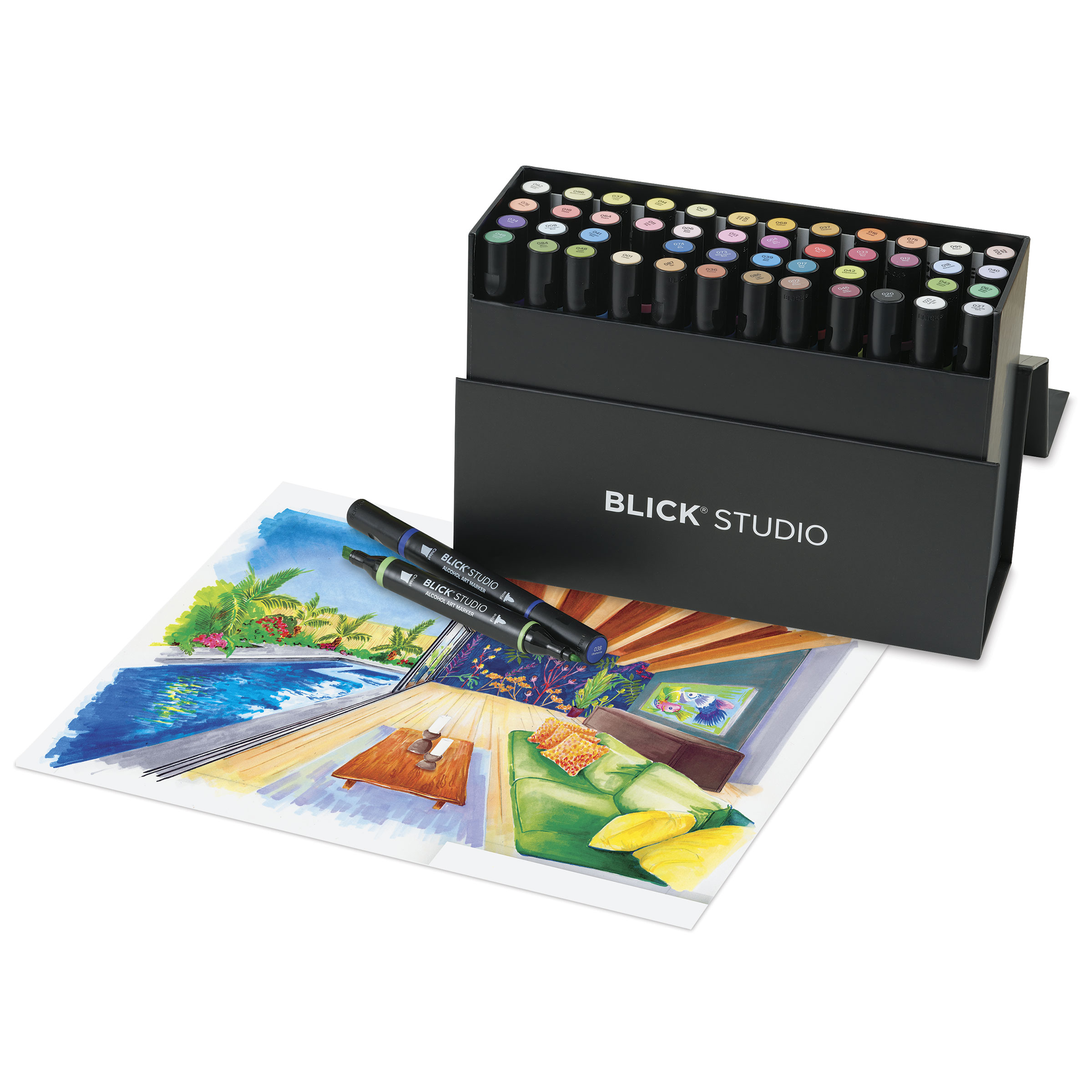 Blick Studio Double-Ended Alcohol Art Markers - Assorted