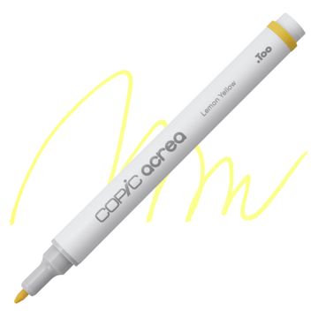 Open in modal - Copic Acrea Paint Marker - Lemon Yellow 010, marker and swatch