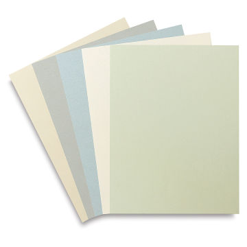 Sennelier Pastel Spiral Pad - 5 Assorted Pastel colors from pad shown in fan

