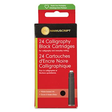 Open in modal - Manuscript Ink Refills - Black, Pkg of 24, front of the packaging