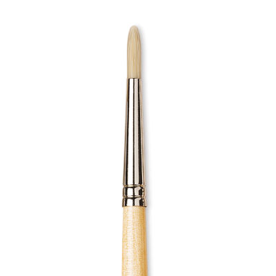 Da Vinci Chuneo Synthetic Hog Bristle Brush - Closeup of Size 6 Round Brush