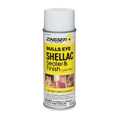 Bulls Eye Spray Shellac - Front of 12 oz can shown