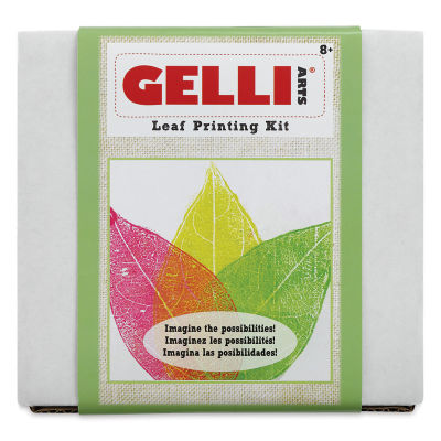 Gelli Arts Printing Plate - Front of package of Leaf Printing Kit 