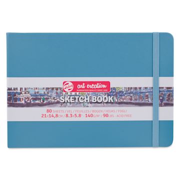 Open in modal - Royal Talens Art Creations Sketchbook - 5.8" x 8.3", Lake Blue, front