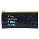 Blue Q Zipper Pencil Pouch - I'm a Planner, 8-1/2