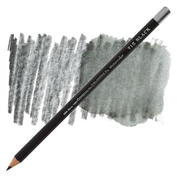 Open in modal - General's Kimberly Watercolor Pencil - Black pencil and swatch