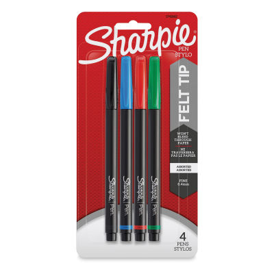 Sharpie Pens - Assorted Colors, Fine Point, Set of 4