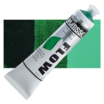 Open in modal - Matisse Flow Acrylic Paint - Matisse Emerald, 75 ml tube and swatch