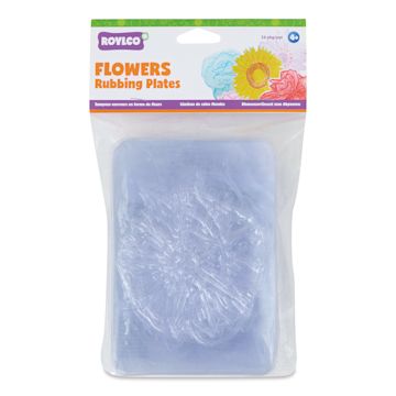 Open in modal - Roylco Rubbing Plates - Flowers, Set of 16, front of the packaging