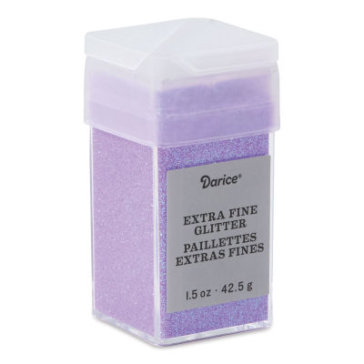 Darice Glitter - Extra Fine, Fairy Blue, 1.5 oz (angled front-view)