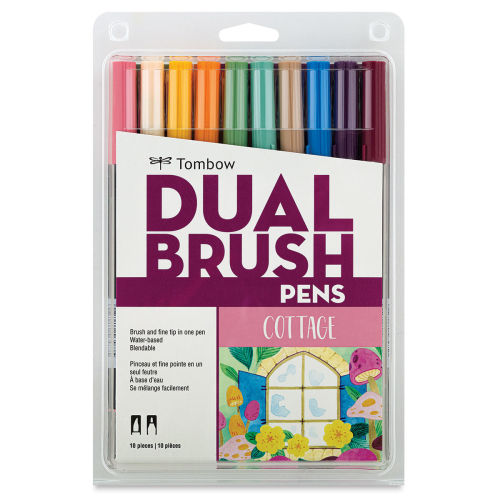 Tombow Dual Brush Pen Set of 10, Muted