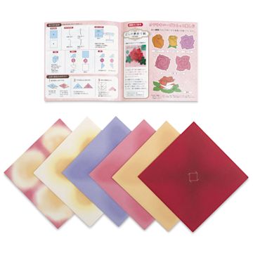 Open in modal - Aitoh 3D Roses Origami Kit - 5-7/8" x 5-7/8", Assorted, Pkg of 36, contents