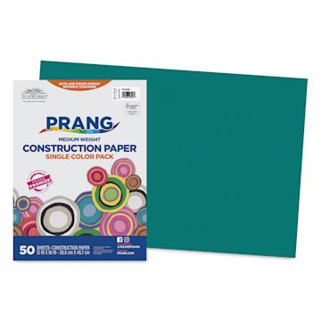 Open in modal - Prang Medium Weight Construction Paper - Turquoise, 12" x 18", Pkg of 50 Sheets
