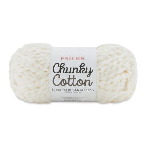 Premier Yarn Chunky Cotton Yarn - White, 50 yards