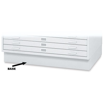 Safco 5-Drawer Steel File - White, Flat File Base, Small