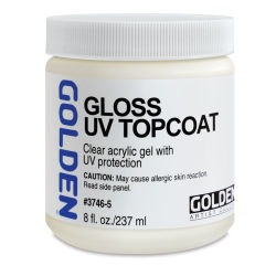 Golden Gel Topcoat with UVLS - Gloss, 8 oz jar