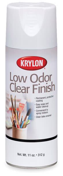 Krylon Low-Odor Clear Finish Spray - Front of spray can shown