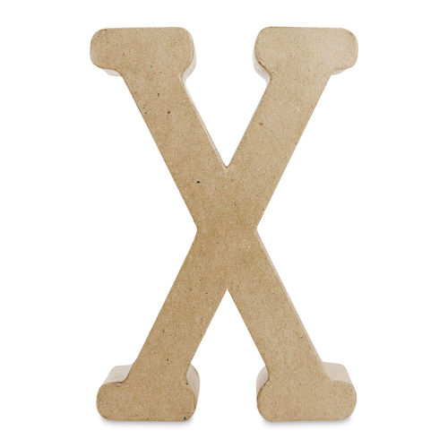 DecoPatch Paper Mache Funny Letter - X, Uppercase, 8 W x 12 H x 2 D