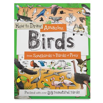 Open in modal - How to Draw Series - Front of Cover of How to Draw Amazing Birds Book
