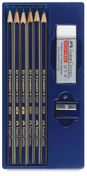 Faber-Castell Goldfaber Sketching Pencils, Set of 8. In package.
